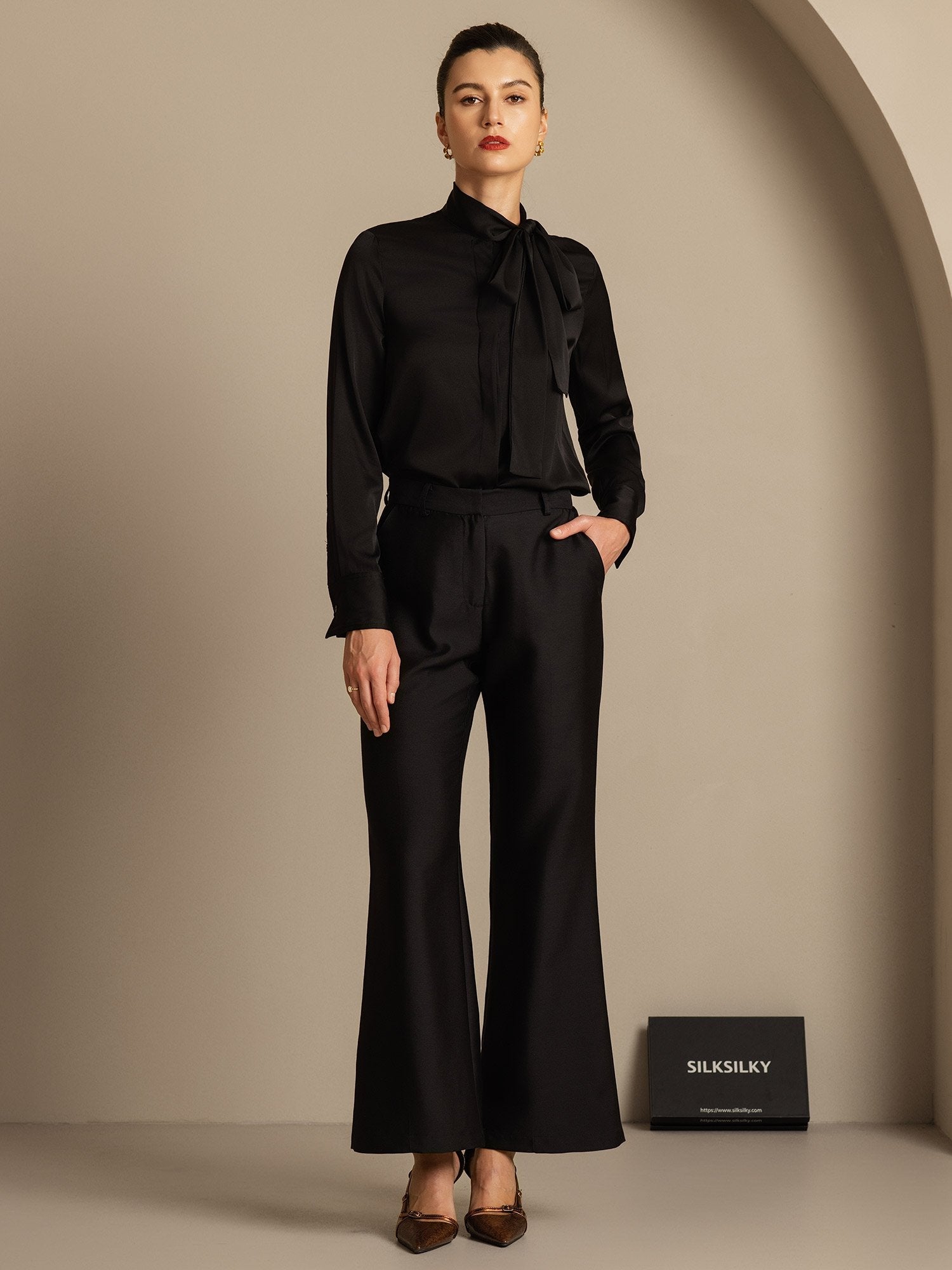 [Nero] SilkSilky-IT 32Momme Seta Womens Pants 007,