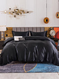 SilkSilky IT 19Momme Seta pura Bedding Set Nero 002