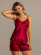 [Vino] SilkSilky-IT Sleeveless V Neck Set di Bretelle 001