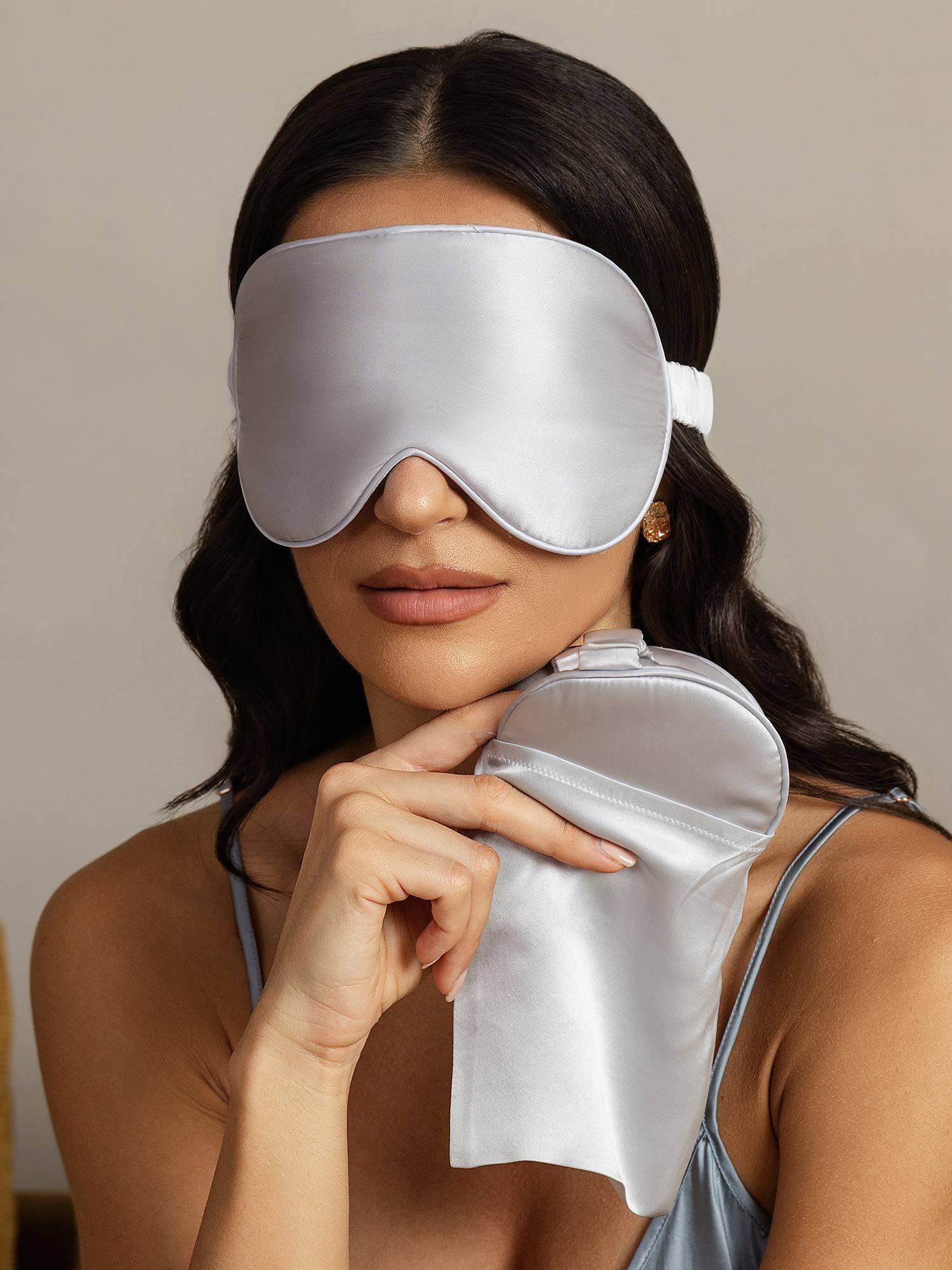 [Argento] SilkSilky-IT Seta pura Eye Mask 007