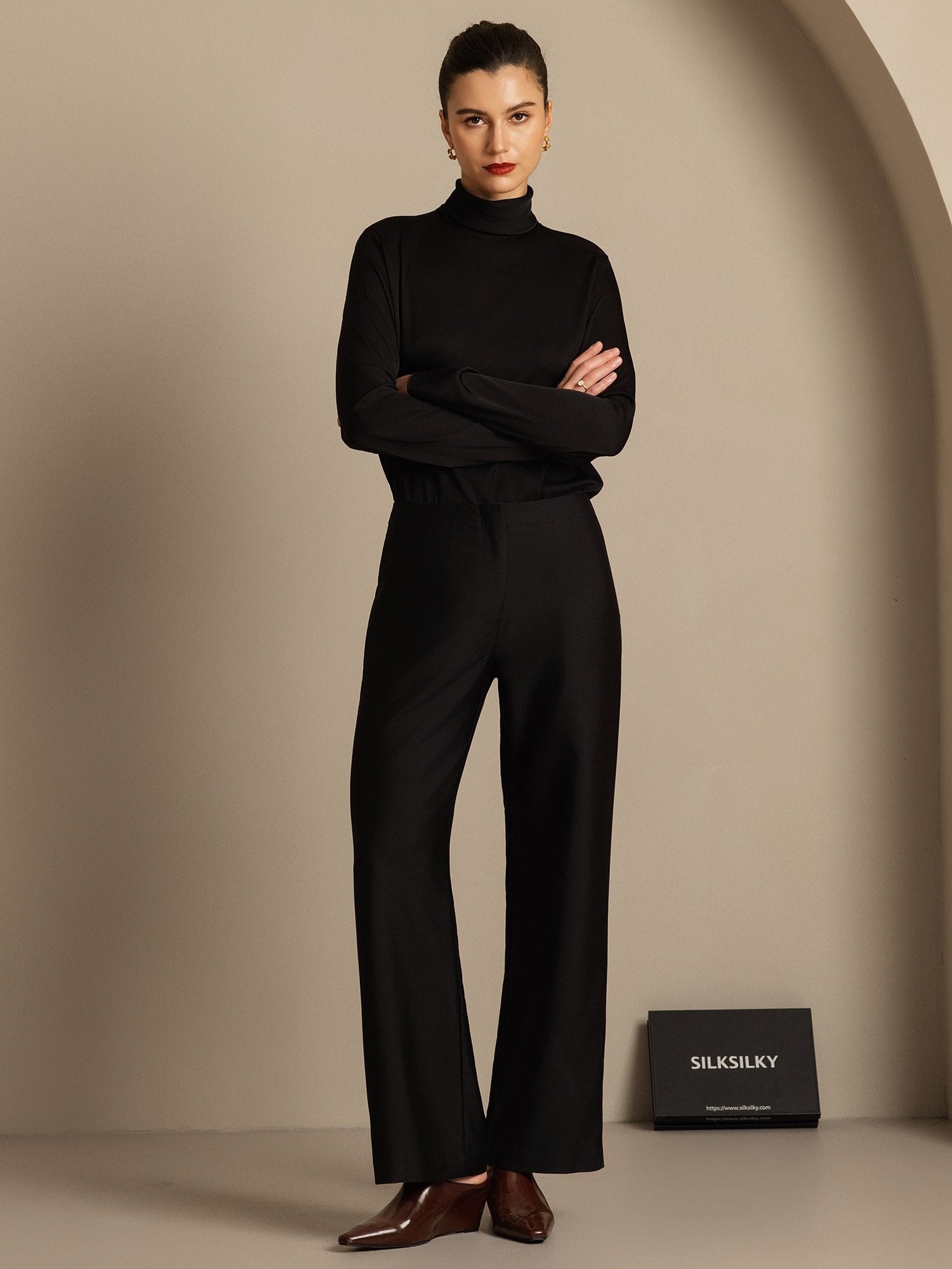 [Nero] SilkSilky-IT 32Momme Seta Womens Pants 001,