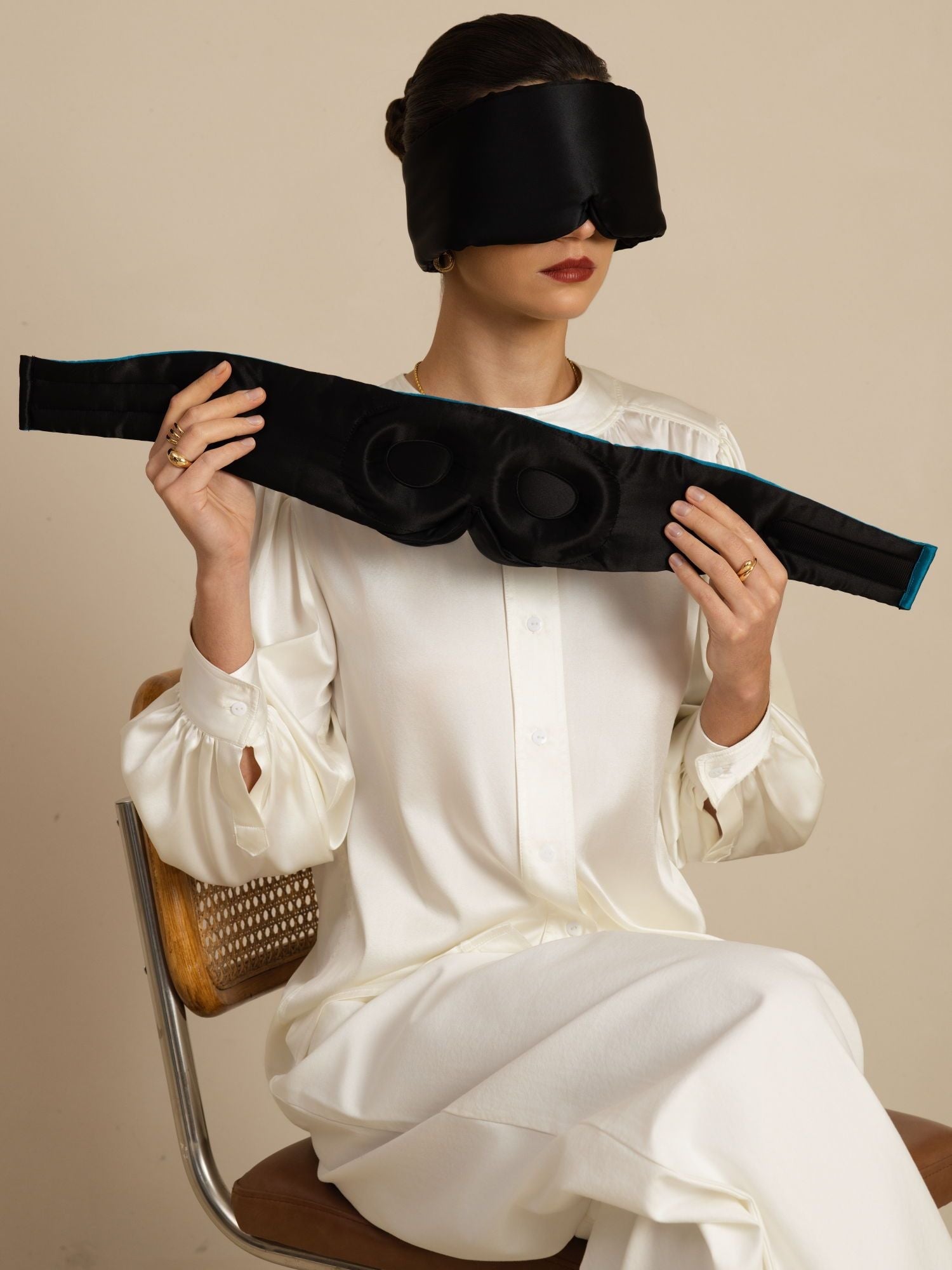 [Nero] SilkSilky-IT Mascherina da Notte 002