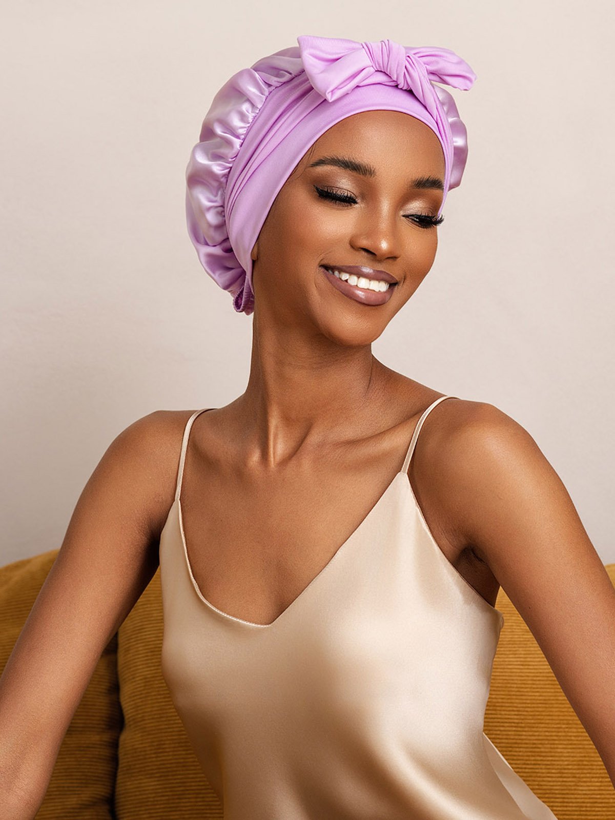 SilkSilky-IT Seta pura Sleep Cap Lavanda 005