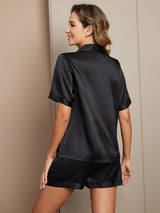 [Nero] SilkSilky-IT Seta pura Womens Pajamas 002,