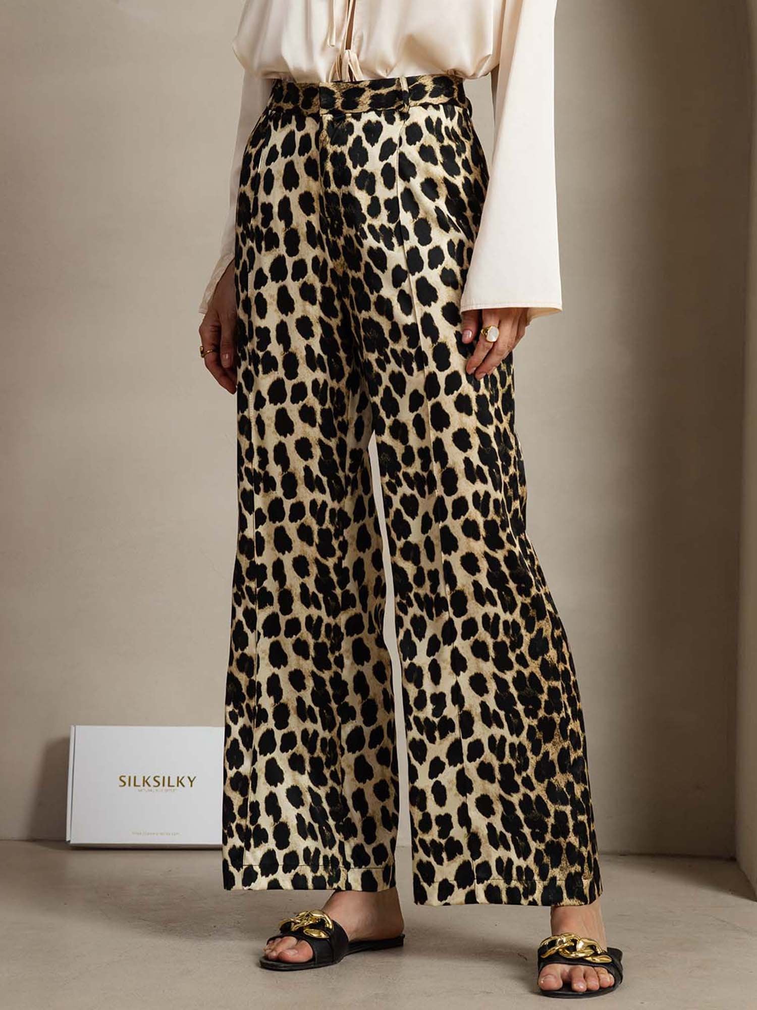 [Leopardo] SilkSilky-IT 19Momme Seta Womens Pants 003
