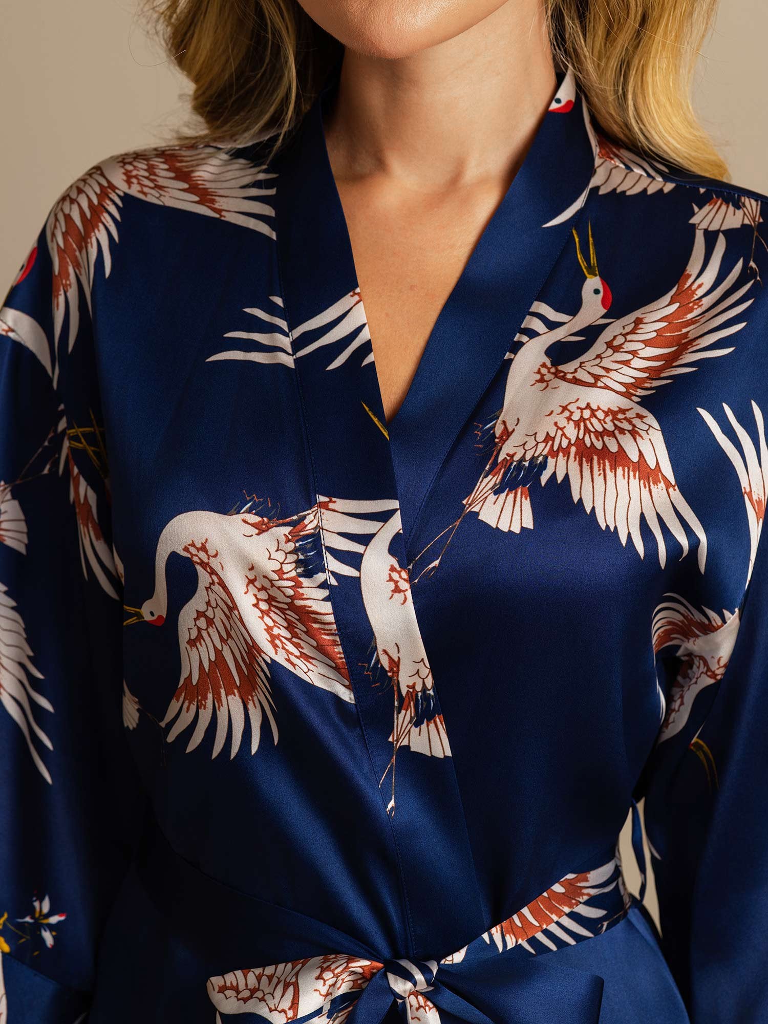 [BluScuro] SilkSilky-IT 19Momme Seta pura Womens Robe 004