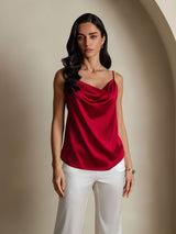 [Vino] SilkSilky-IT Spaghetti Strap Cowl Neck Cami 006