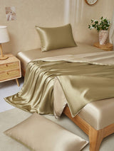 [Beige+Cachi] SilkSilky-IT 22Momme Seta pura Bedding Set 001,