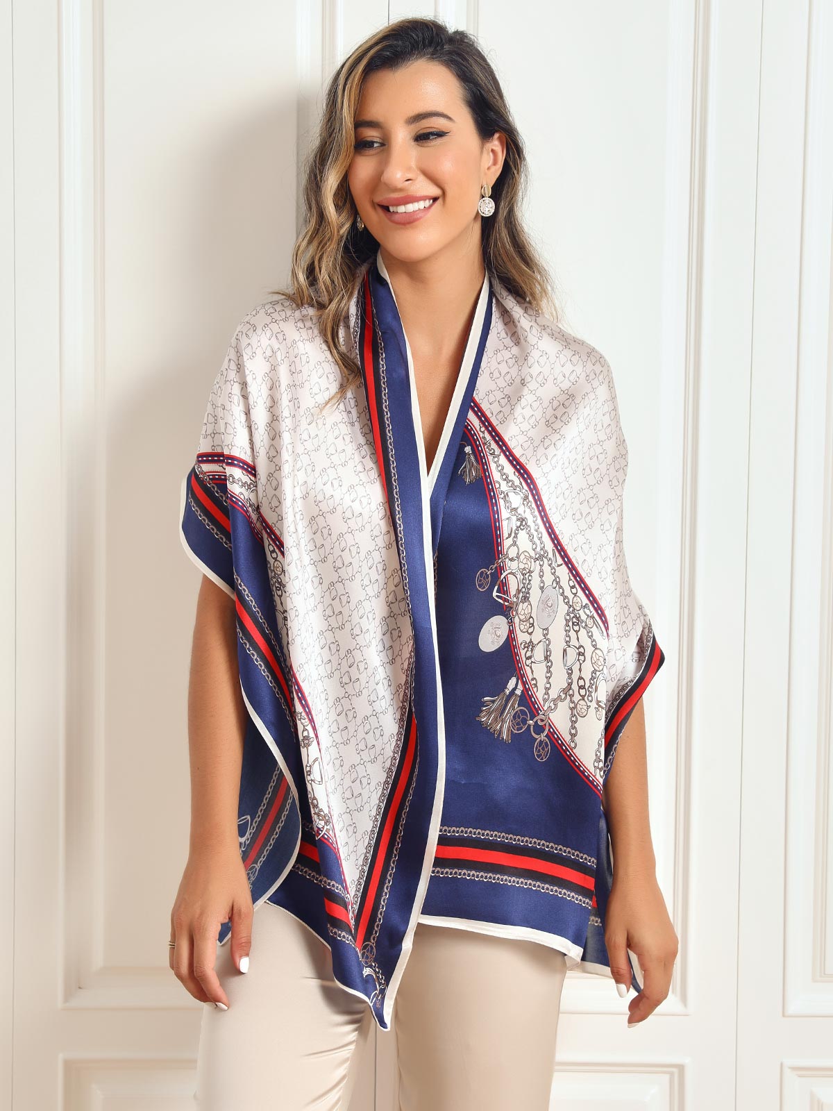 [P024] SilkSilky-IT Seta pura Scarf 004,