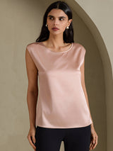 [Toscana] SilkSilky-IT Cap Sleeve Round Neck Magliette donna 001