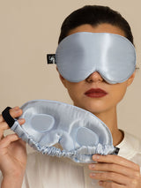[Azzurro] SilkSilky-IT Mascherina da Notte 003