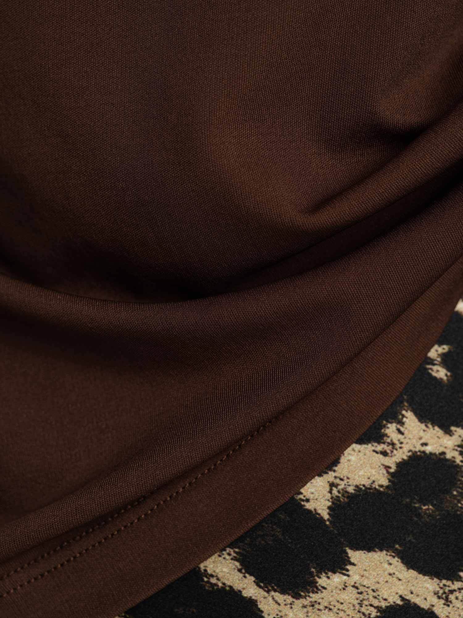 [Caffè] SilkSilky-IT Seta pura Womens T-Shirt 005