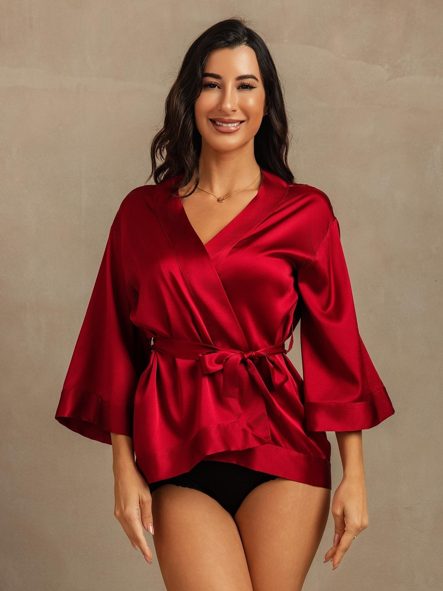 [Vino] SilkSilky-IT 19Momme Seta Womens Robe 003,