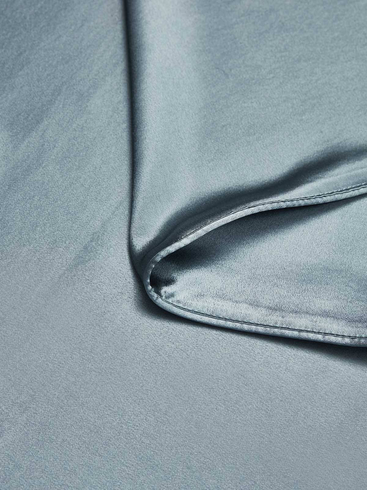 [Blu Grigiastro] SilkSilky-IT 22Momme Seta pura Duvet Cover 004