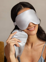 [Argento] SilkSilky-IT Mascherina da Notte 001