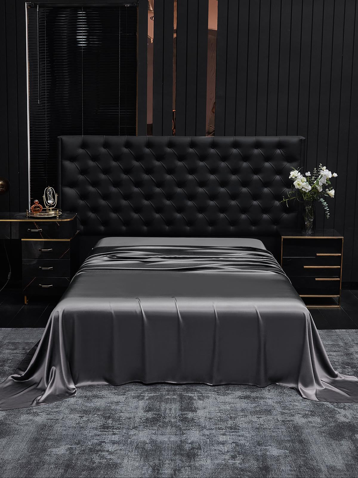[Grigio Scuro] SilkSilky-IT 19Momme Seta pura Sheet 002