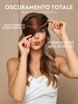 [Marrone] SilkSilky-IT Mascherina da Notte 002
