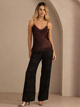 [Marrone] SilkSilky-IT V Neck Cami 007