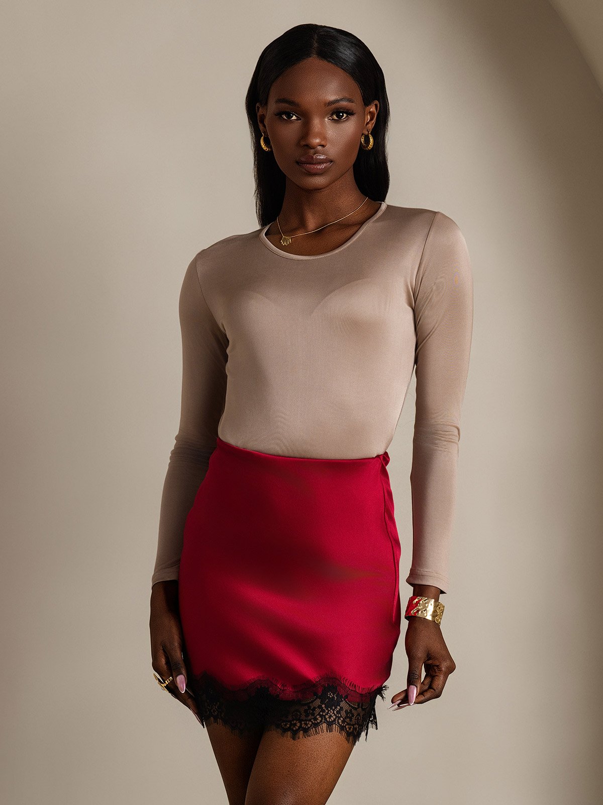 SilkSilky-IT 19Momme Seta Skirt Vino 003