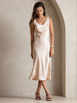 [Champagne] SilkSilky-IT Sleeveless Vestiti da donna 005