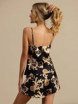 [Drago Nero] SilkSilky-IT Spaghetti Strap V Neck Set di Bretelle 002