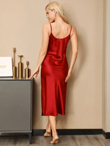 [Vino] SilkSilky-IT Sleeveless V Neck Camicia da notte 002