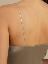 [Cachi] SilkSilky-IT Spaghetti Strap V Neck Cami 005