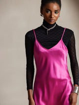 [Rosa Rossa] SilkSilky-IT Sleeveless V Neck Vestiti da donna 003