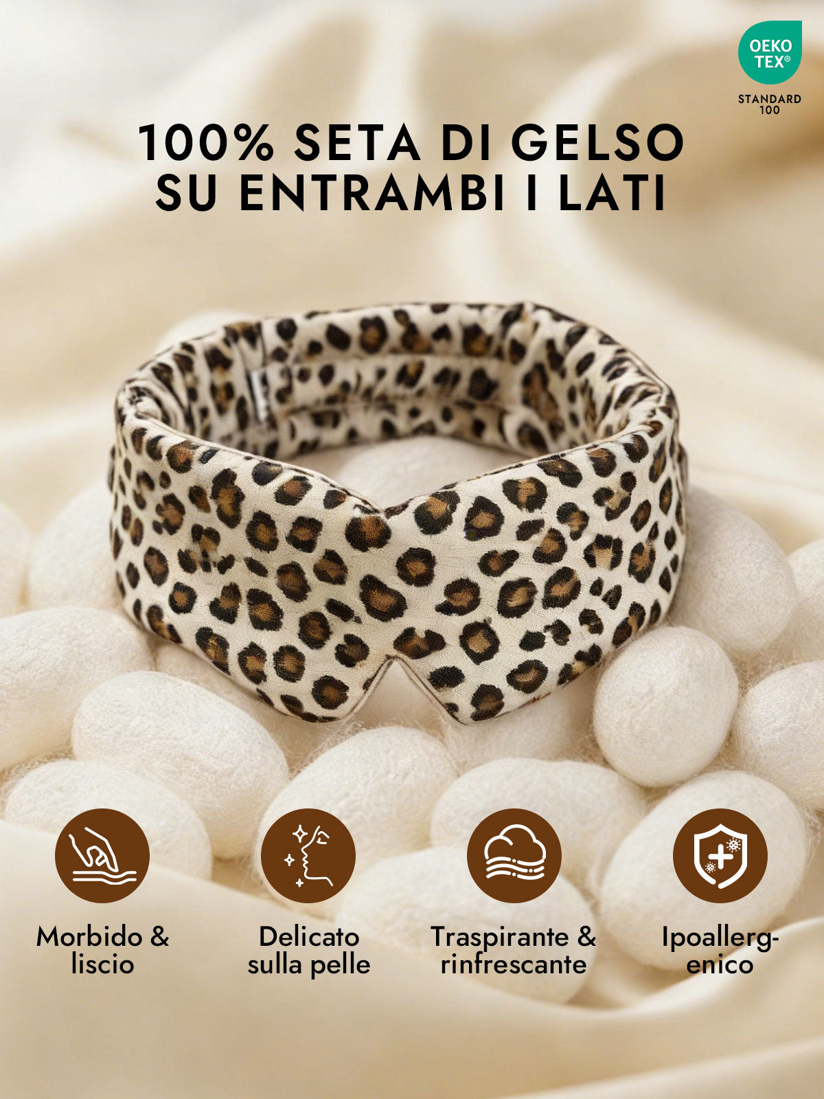 [Leopardo] SilkSilky-IT Mascherina da Notte 002