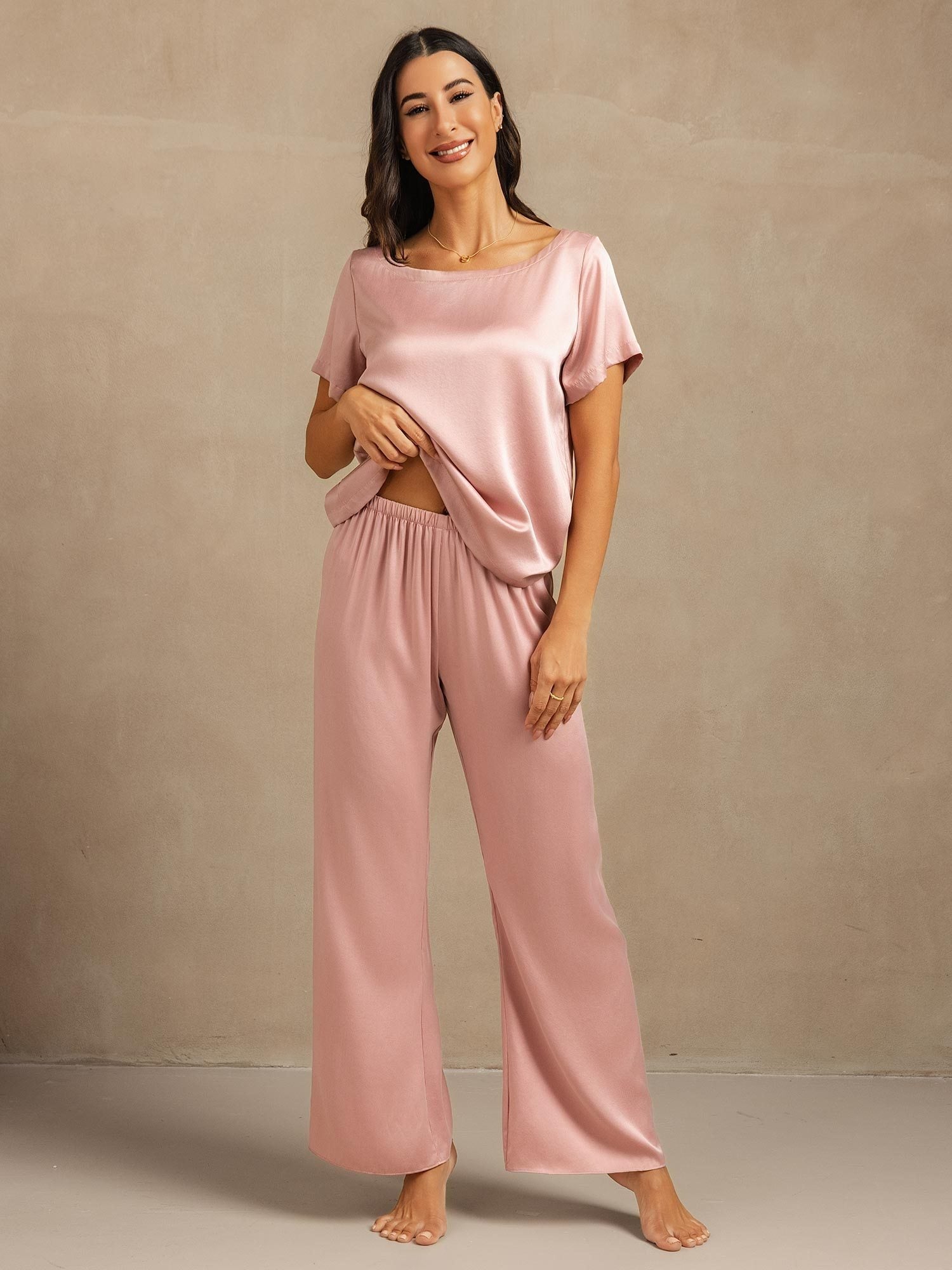 [PelleDiPesca] SilkSilky-IT 19Momme Seta Womens Pajamas 001