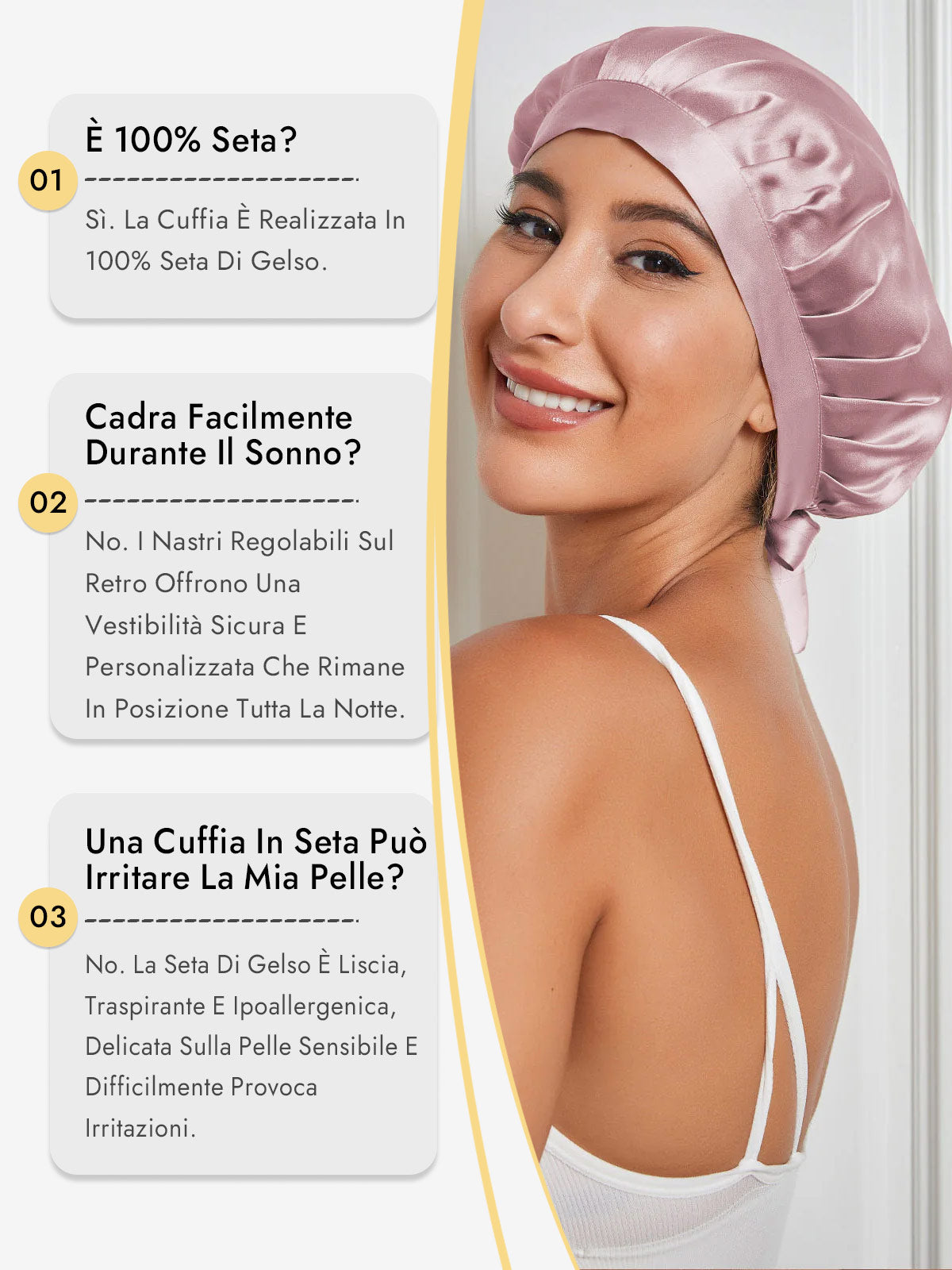 [Malva Pallido] SilkSilky-IT Cuffia di seta 005