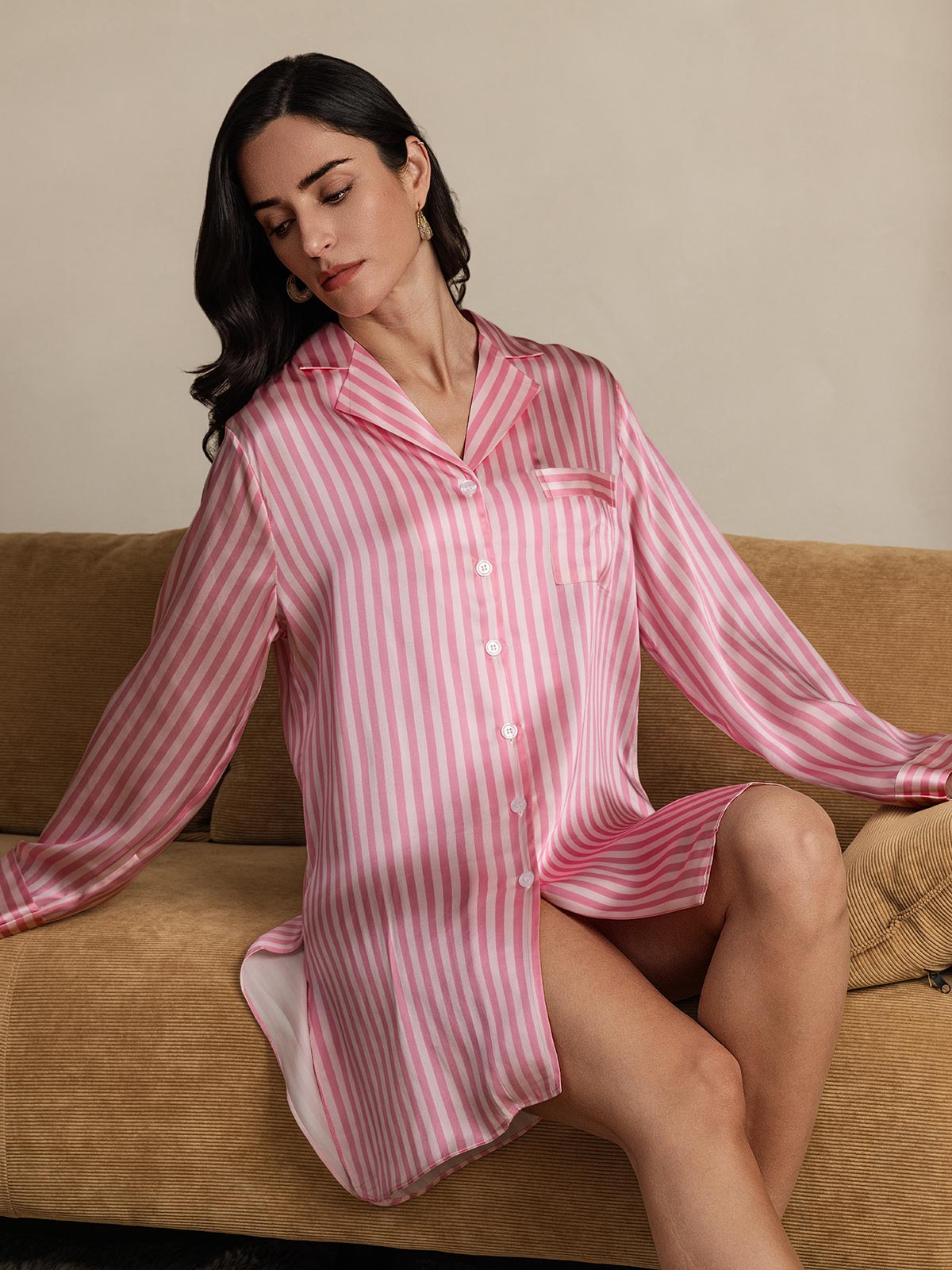 [Rosa] SilkSilky-IT Seta pura Nightshirt 008