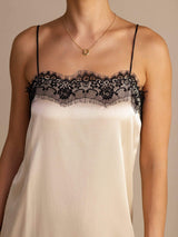 [Beige Riso] SilkSilky-IT Square Neck Vestiti da donna 003