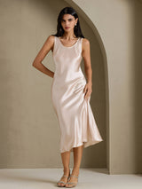 [Beige] SilkSilky-IT Sleeveless Vestiti da donna 003
