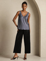 [Grigio Scuro] SilkSilky-IT Sleeveless V Neck Cami 008