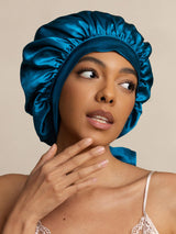[Verde Acqua] SilkSilky-IT Cuffia di seta 002