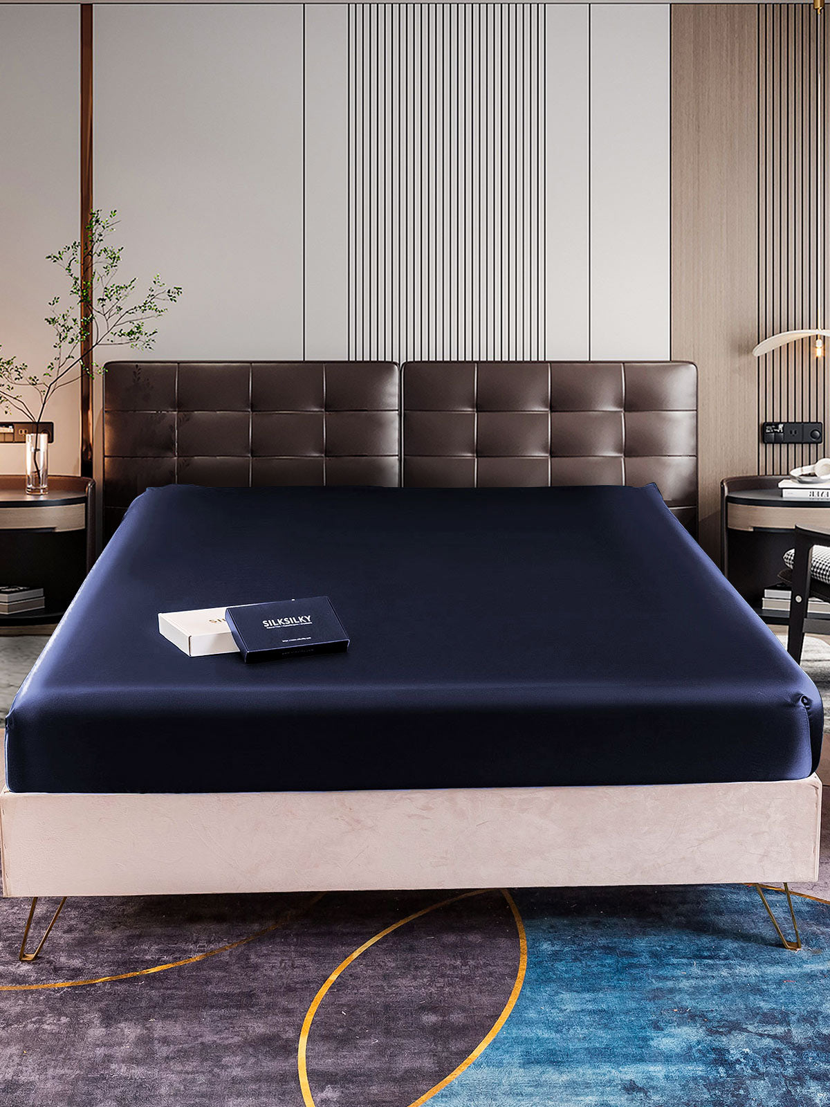 [Blu Scuro] SilkSilky-IT 22Momme Seta pura Sheet 001