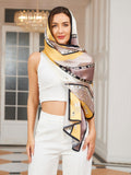 SilkSilky IT Seta pura Scarf Giallo 004