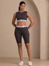 [Grigio] SilkSilky-IT Sleeveless Crew Neck Women's Outfit Sets 003
