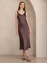 [Caffè] SilkSilky-IT Sleeveless Vestiti da donna 001