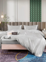 [Argento] SilkSilky-IT 25Momme Set di biancheria da letto 006