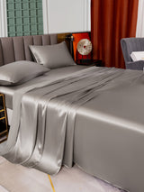 [Grigio] SilkSilky-IT 25Momme Set di biancheria da letto 003