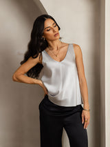 [Argento] SilkSilky-IT Sleeveless V Neck Cami 006