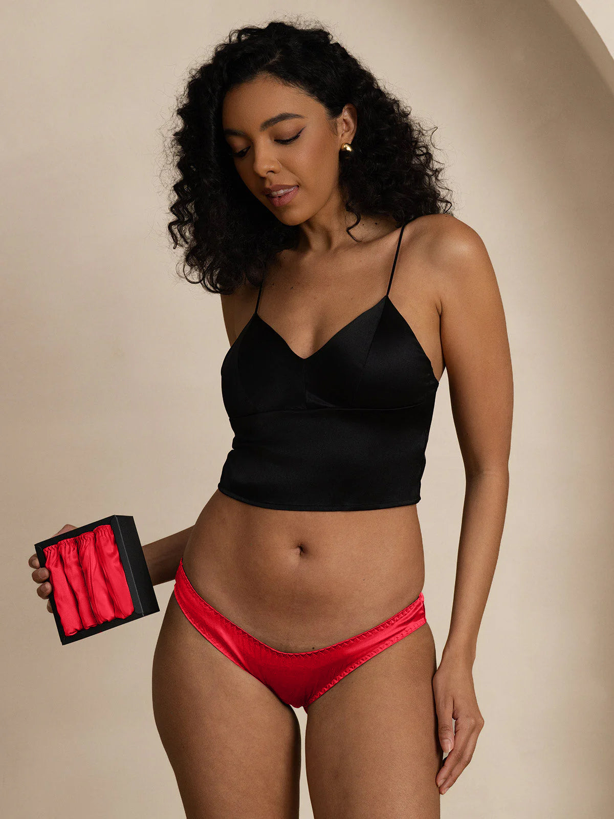 [Rosso] SilkSilky-IT Maglia di seta Panty 006,