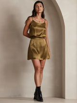 [Marrone] SilkSilky-IT Spaghetti Strap Cami 006