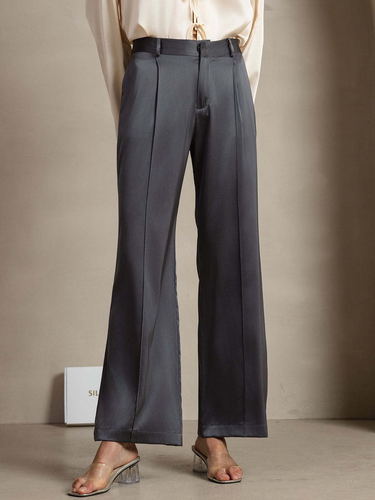 [GrigioScuro] SilkSilky-IT 19Momme Seta Womens Pants 005