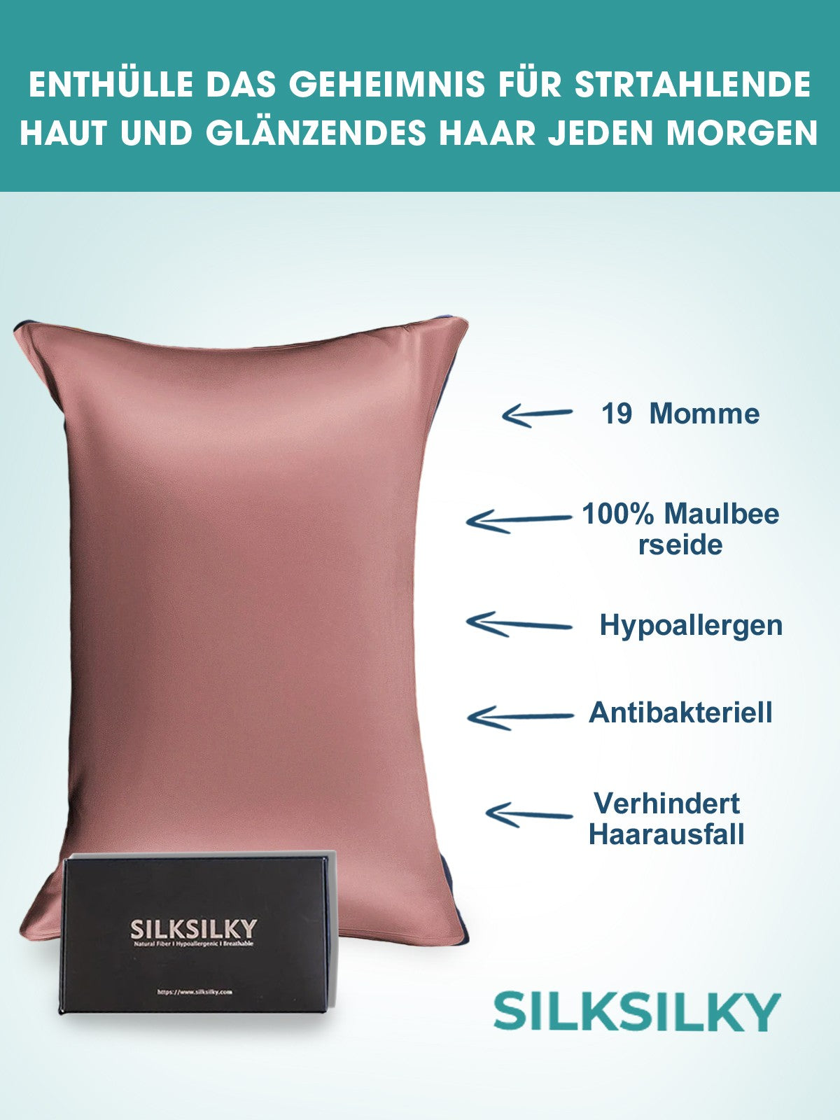 [Malva Pallido] SilkSilky-IT 19Momme Seta pura Pillowcase 002