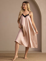 [Toscana] SilkSilky-IT V Neck Camicia da notte 003