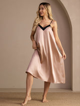 [Toscana] SilkSilky-IT V Neck Camicia da notte 003