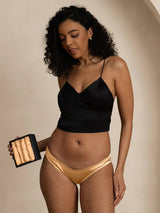 [Champagne] SilkSilky-IT 19Momme Mutandine da donna 006